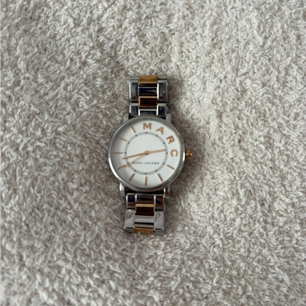 Marc Jacobs Two-Tone Silver and Rose Gold Round Dial Watch